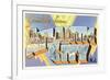 Greetings from Atlantic City, New Jersey-null-Framed Premium Giclee Print