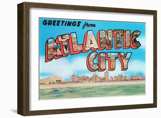 Greetings from Atlantic City, New Jersey-null-Framed Art Print