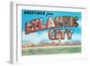 Greetings from Atlantic City, New Jersey-null-Framed Art Print