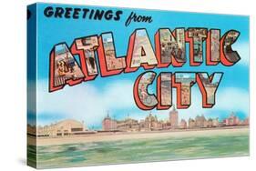 Greetings from Atlantic City, New Jersey-null-Stretched Canvas