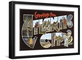 Greetings from Atlantic City, New Jersey-null-Framed Art Print