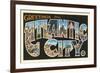 Greetings from Atlantic City, New Jersey-null-Framed Premium Giclee Print