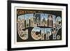 Greetings from Atlantic City, New Jersey-null-Framed Premium Giclee Print