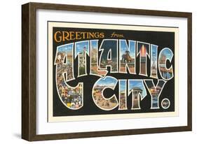 Greetings from Atlantic City, New Jersey-null-Framed Art Print