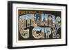 Greetings from Atlantic City, New Jersey-null-Framed Art Print