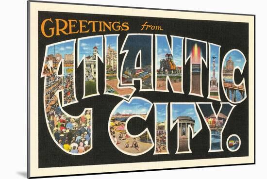 Greetings from Atlantic City, New Jersey-null-Mounted Art Print