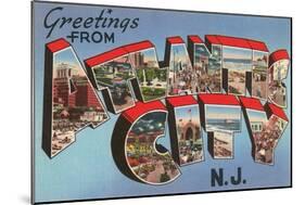 Greetings from Atlantic City, New Jersey-null-Mounted Art Print