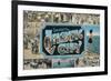 Greetings from Atlantic City, New Jersey-null-Framed Premium Giclee Print