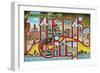 Greetings from Atlantic City, New Jersey-null-Framed Art Print