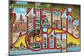 Greetings from Atlantic City, New Jersey-null-Mounted Art Print