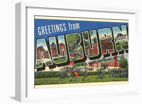 Greetings from Auburn, Alabama-null-Framed Art Print