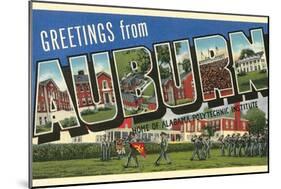 Greetings from Auburn, Alabama-null-Mounted Art Print