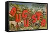 Greetings from Augusta, Georgia: a Busy Day in the Cotton Field, 1943-null-Framed Stretched Canvas