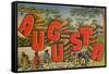 Greetings from Augusta, Georgia: a Busy Day in the Cotton Field, 1943-null-Framed Stretched Canvas