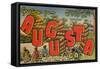 Greetings from Augusta, Georgia: a Busy Day in the Cotton Field, 1943-null-Framed Stretched Canvas