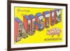 Greetings from Austin, Minnesota-null-Framed Premium Giclee Print