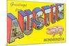 Greetings from Austin, Minnesota-null-Mounted Premium Giclee Print