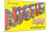 Greetings from Austin, Minnesota-null-Mounted Art Print