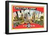 Greetings from Austin, Texas-null-Framed Art Print