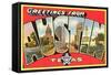 Greetings from Austin, Texas-null-Framed Stretched Canvas