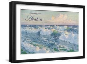 Greetings from Avalon, New Jersey, Seascape-null-Framed Art Print