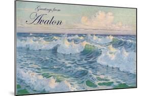 Greetings from Avalon, New Jersey, Seascape-null-Mounted Art Print