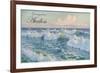 Greetings from Avalon, New Jersey, Seascape-null-Framed Premium Giclee Print