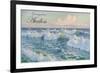 Greetings from Avalon, New Jersey, Seascape-null-Framed Premium Giclee Print