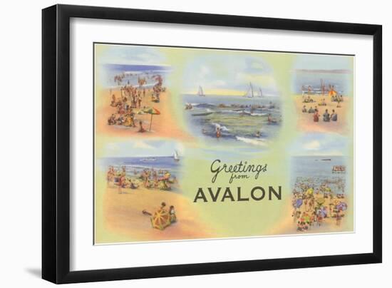 Greetings from Avalon, New Jersey-null-Framed Art Print