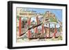 Greetings from Bad-Lands, North Dakota-null-Framed Giclee Print