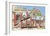 Greetings from Bad-Lands, North Dakota-null-Framed Giclee Print