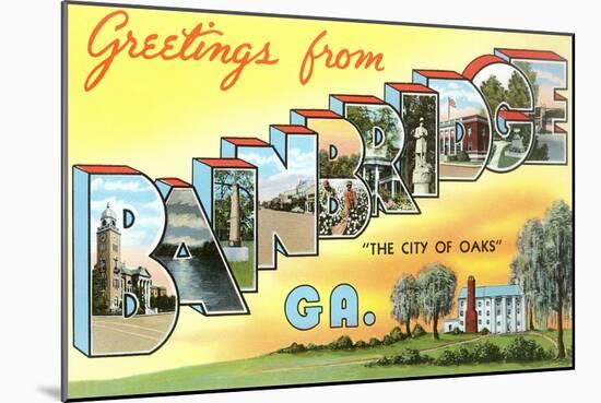 Greetings from Bainbridge, Georgia-null-Mounted Art Print