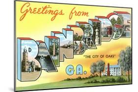 Greetings from Bainbridge, Georgia-null-Mounted Art Print