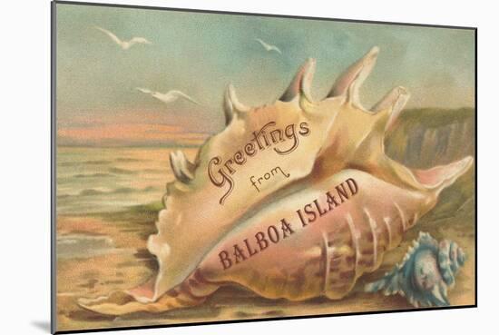 Greetings from Balboa Island, California-null-Mounted Art Print
