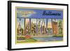 Greetings from Baltimore, Maryland-null-Framed Art Print