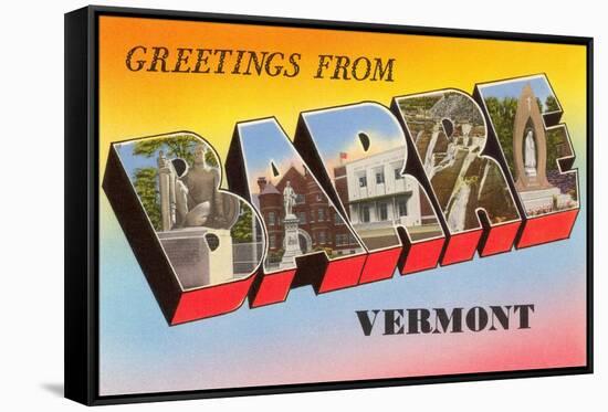 Greetings from Barre, Vermont-null-Framed Stretched Canvas