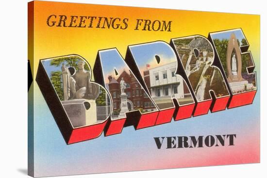 Greetings from Barre, Vermont-null-Stretched Canvas