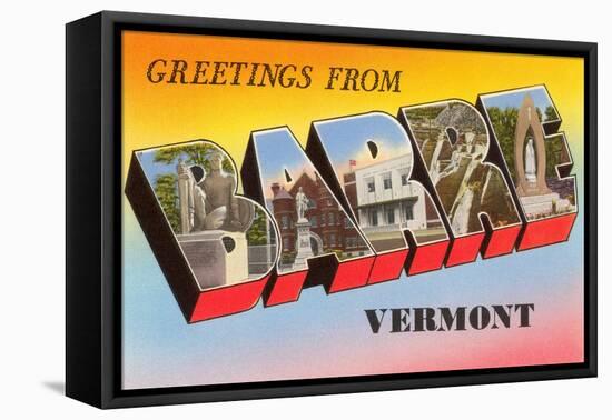 Greetings from Barre, Vermont-null-Framed Stretched Canvas