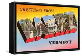Greetings from Barre, Vermont-null-Framed Stretched Canvas