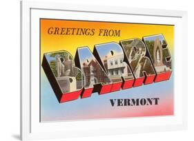 Greetings from Barre, Vermont-null-Framed Premium Giclee Print