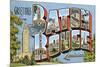 Greetings from Baton Rouge, Louisiana-null-Mounted Premium Giclee Print