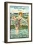 Greetings from Beach Haven, New Jersey-null-Framed Art Print