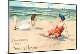 Greetings from Beach Haven, New Jersey-null-Mounted Art Print