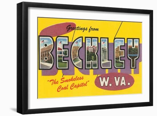 Greetings from Beckley, West Virginia-null-Framed Art Print