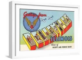 Greetings from Belleville, Illinois-null-Framed Art Print