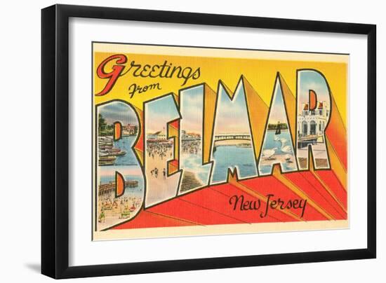 Greetings from Belmar, New Jersey-null-Framed Art Print