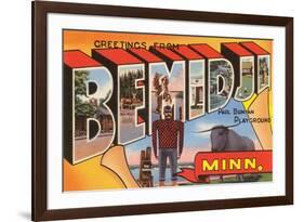 Greetings from Bemidji, Minnesota-null-Framed Art Print