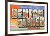 Greetings from Benton Harbor, Michigan-null-Framed Premium Giclee Print