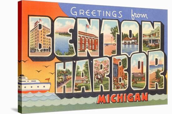 Greetings from Benton Harbor, Michigan-null-Stretched Canvas