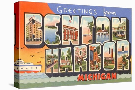 Greetings from Benton Harbor, Michigan-null-Stretched Canvas